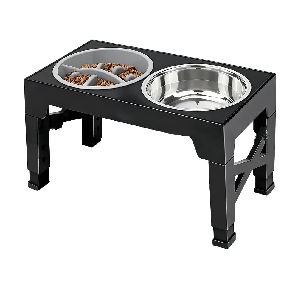 Comedero elevado para perros con soporte ajustable. Mejora la salud articular y la digestión de tu mascota.