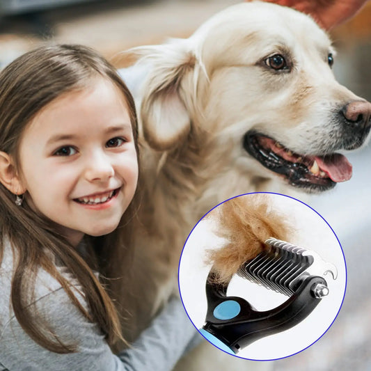 Cepillo profesional para eliminar el pelo muerto de perros y gatos. El proceso de deslanado reduce el estrés y ayuda a detectar problemas de piel en nuestra mascota.