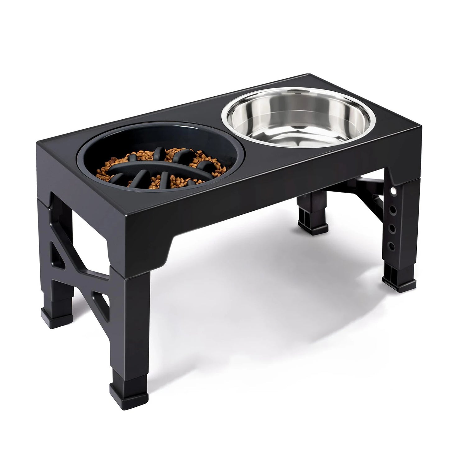 Comedero elevado para perros con soporte ajustable. Mejora la salud articular y la digestión de tu mascota.