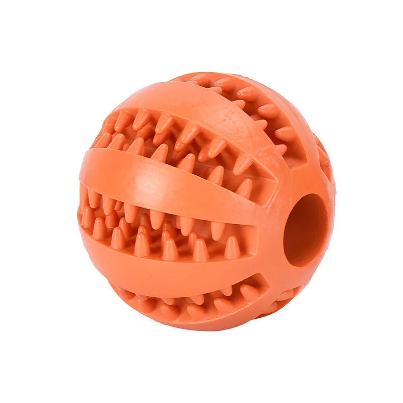Pelota interactiva de goma para prevenir el sarro. Ideal para perros pequeños y medianos.