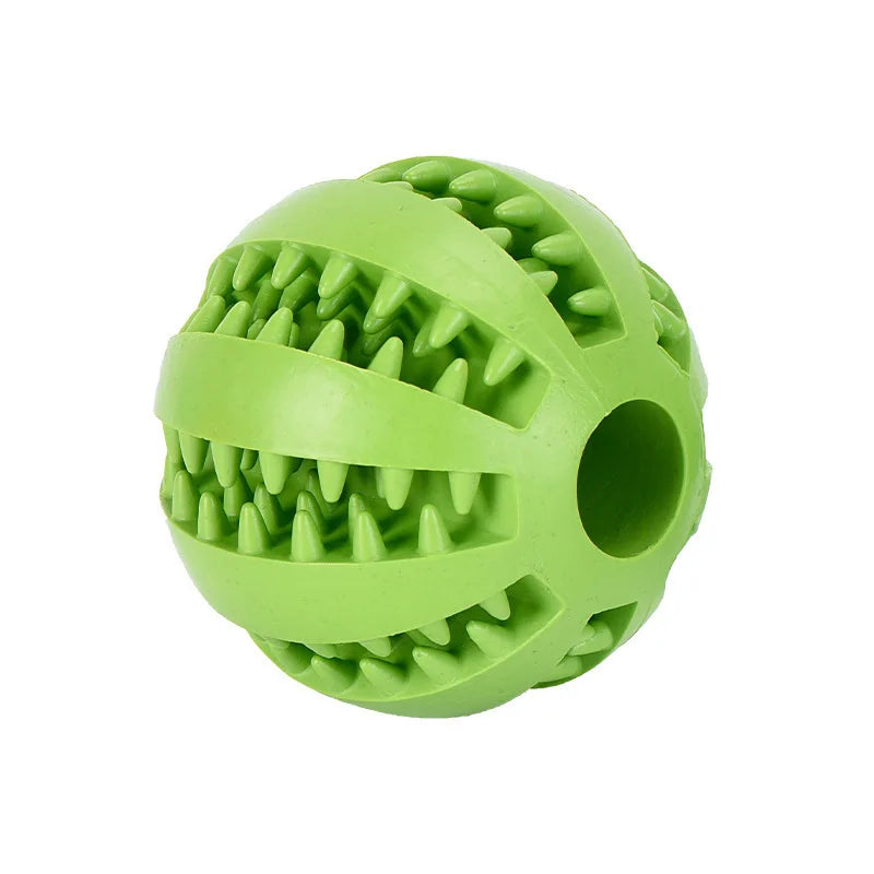 Pelota interactiva de goma para prevenir el sarro. Ideal para perros pequeños y medianos.