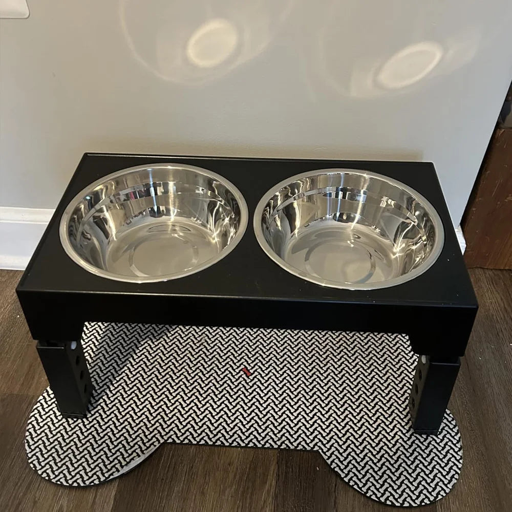 Comedero elevado para perros con soporte ajustable. Mejora la salud articular y la digestión de tu mascota.