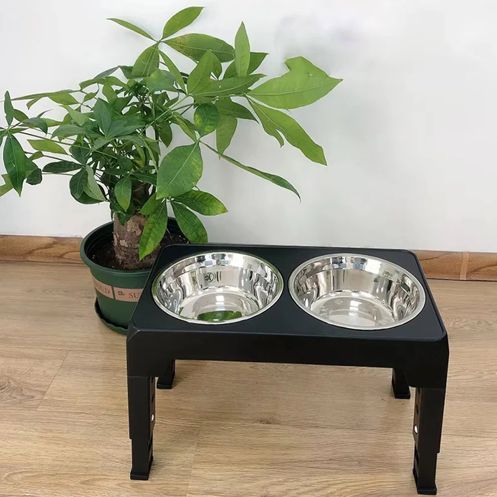 Comedero elevado para perros con soporte ajustable. Mejora la salud articular y la digestión de tu mascota.