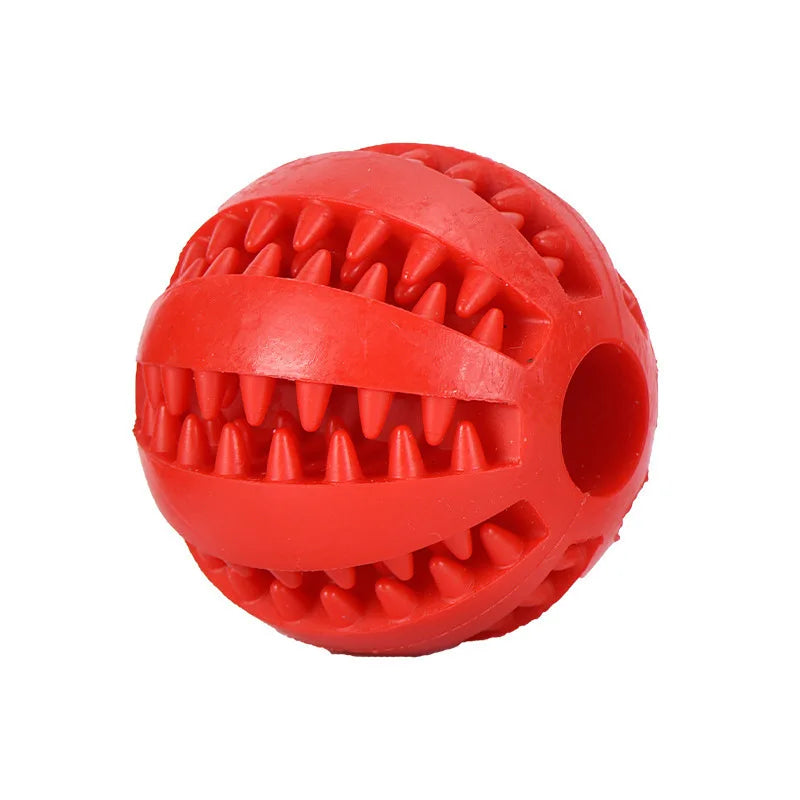 Pelota interactiva de goma para prevenir el sarro. Ideal para perros pequeños y medianos.
