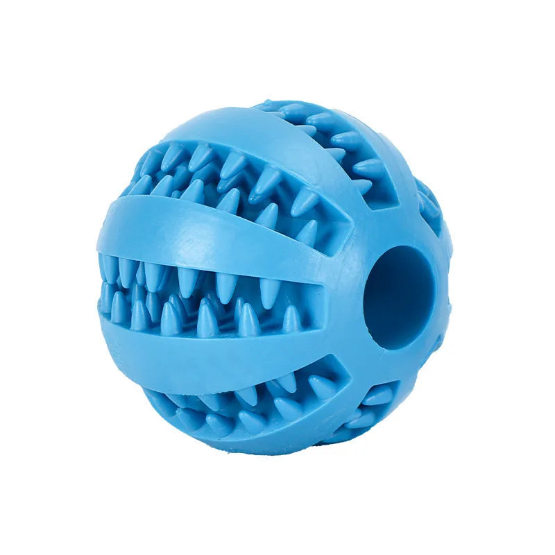 Pelota interactiva de goma para prevenir el sarro. Ideal para perros pequeños y medianos.